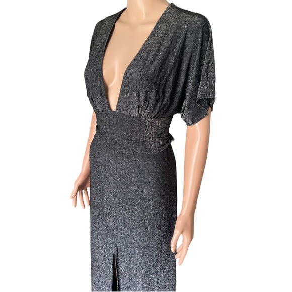 Halston Heritage Metallic Jersey Kimono Gown special occasion - Picture 8 of 11